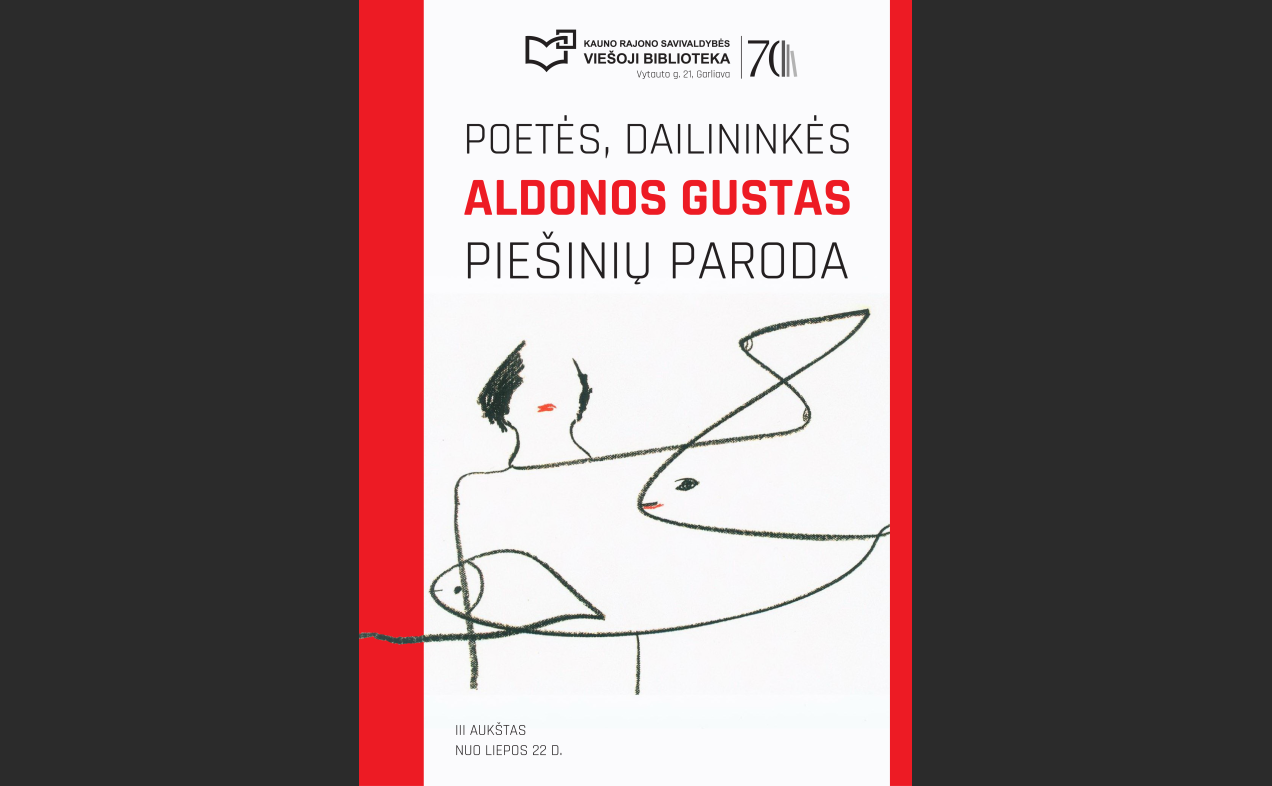 Poetės, dailininkės Aldonos Gustas piešinių paroda
