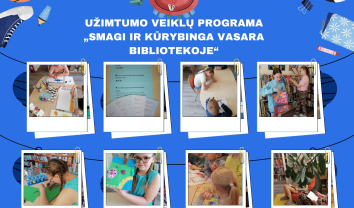 Moksleivių užimtumo programa birželio mėnesį Eigirgalos bibliotekoje