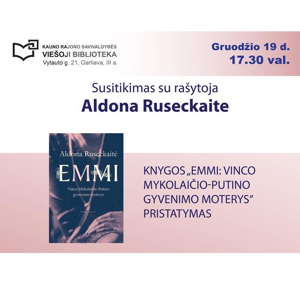 Aldonos Ruseckaitės knygos „EMMI“ pristatymas bibliotekoje