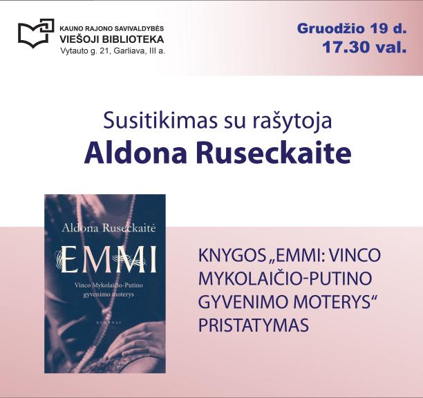 Aldonos Ruseckaitės knygos „EMMI“ pristatymas bibliotekoje