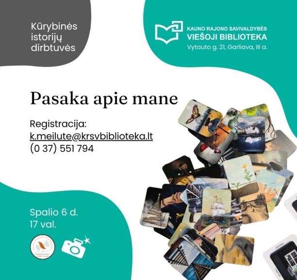 Kūrybinės istorijų dirbtuvės „Pasaka apie mane“