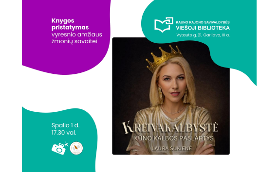 Lauros Šukienės knygos „Kreivakalbystė. Kūno kalbos paslaptys“ pristatymas