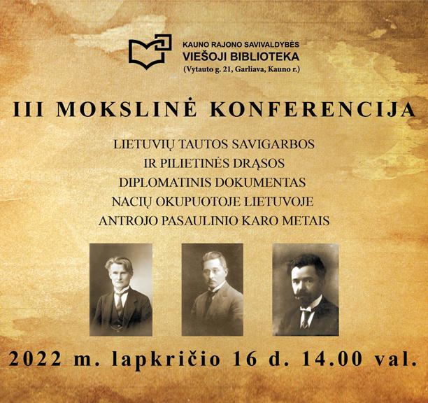 III MOKSLINĖ KONFERENCIJA