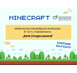 Skaitmeninio kūrybiškumo konkursas  „Įženk į knygos pasaulį“ 