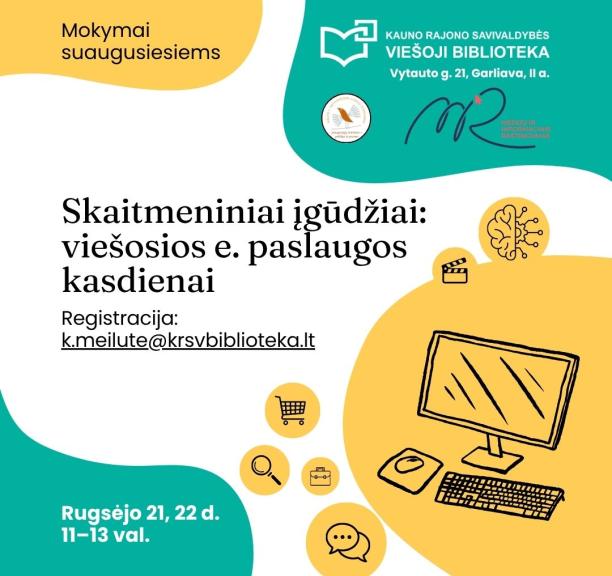Skaitmeniniai įgūdžiai: viešosios e. paslaugos kasdienai