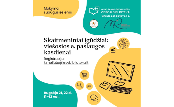 Skaitmeniniai įgūdžiai: viešosios e. paslaugos kasdienai