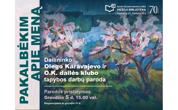 Parodos PAKALBĖKIM APIE MENĄ pristatymas