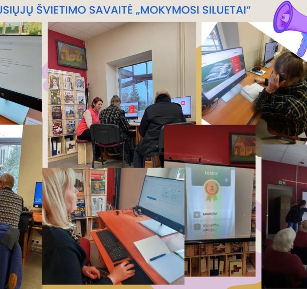 Nacionalinė suaugusiųjų švietimo savaitė „Mokymosi siluetai“ Domeikavos bibliotekoje