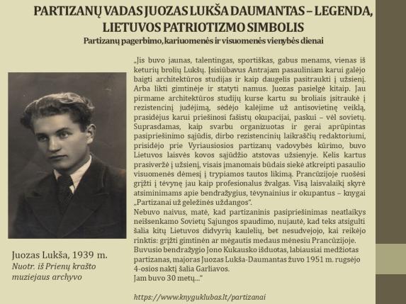 Partizanų vadas Juozas Lukša Daumantas